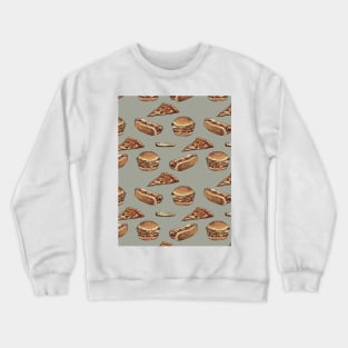 Fast Food Pattern Crewneck Sweatshirt